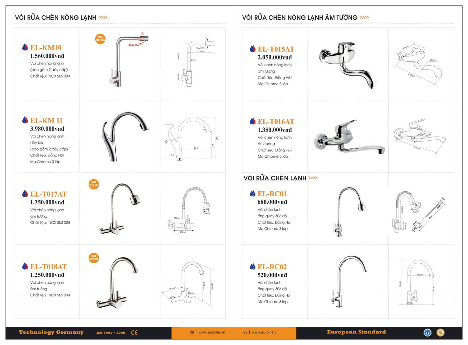 Thiết bị vệ sinh EUROLIFE Catalogue và Bảng giá mới nhất /Page 20